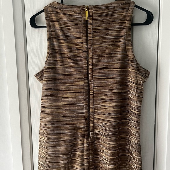 Michael Kors Sleeveless Gold Dress Size M Cocktail, Wedding, Special Dress - Picture 5 of 6